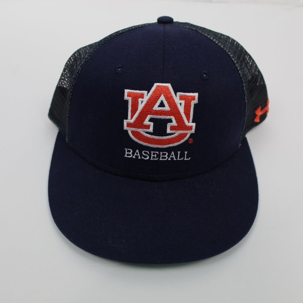 Auburn University Tigers Under Armour Baseball Blue Trucker Mesh Snapback Hat